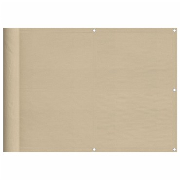 vidaXL Διαχωριστικό Βεράντας Μπεζ 75x700εκ 100% Πολ. Ύφασμα Oxford