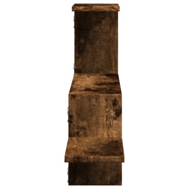 vidaXL Ραφιέρα Τοίχου Καπνιστή Δρυς 104x15x49cm Επεξεργασμένο Ξύλο 1 τεμ.