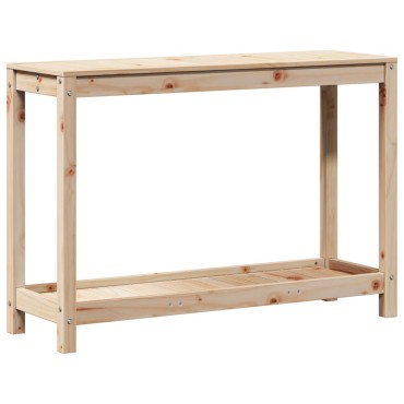 vidaXL Τραπέζι Κηπουρικής με Ράφι 108 x 35 x 75 εκ. Μασίφ Ξύλο Πεύκου