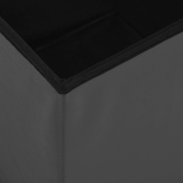 vidaXL Σκαμπό Αποθήκευσης Πτυσσόμενο Γκρι από PVC 38x38x38cm 1 τεμ.