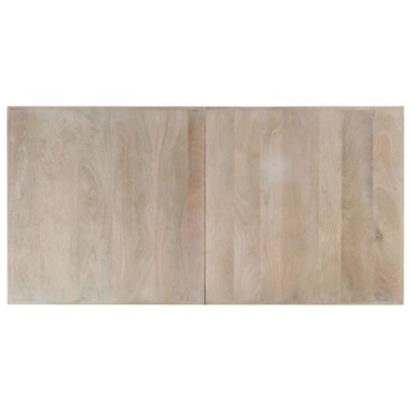 vidaXL Τραπεζαρία Λευκή 160x80x75cm από Μασίφ Ξύλο Μάνγκο 1 τεμ.