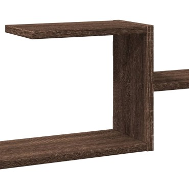 vidaXL Ραφιέρα Τοίχου Καφέ Δρυς 104x15x49cm Επεξεργασμένο Ξύλο 1 τεμ.