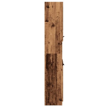 vidaXL Ντουλάπι μπάνιου Παλιό ξύλο 32x34x188,5cm Κατασκευασμένο ξύλο 1 τεμ.