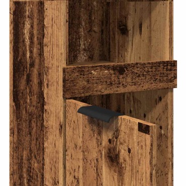 vidaXL Ντουλάπι μπάνιου Παλιό ξύλο 32x34x188,5cm Κατασκευασμένο ξύλο 1 τεμ.