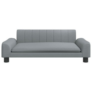 vidaXL Καναπές Παιδικός Ανοιχτό Γκρι 90x53x30cm από Ύφασμα 1 τεμ.