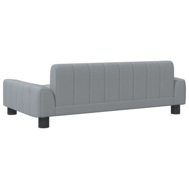 vidaXL Καναπές Παιδικός Ανοιχτό Γκρι 90x53x30cm από Ύφασμα 1 τεμ.