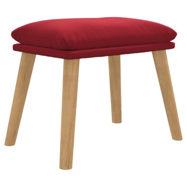 vidaXL Υποπόδιο Μπορντό 45x29,5x35cm Βελούδινο 1 τεμ.