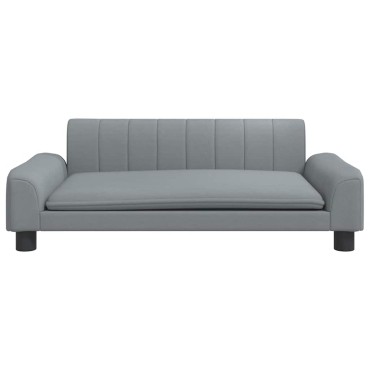 vidaXL Κρεβάτι Σκύλου Ανοιχτό Γκρι 90 x 53 x 30 εκ. Υφασμάτινο