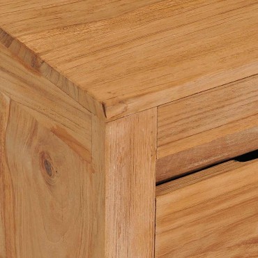 vidaXL Έπιπλο Τηλεόρασης 115x30x35cm από Μασίφ Ξύλο Teak