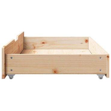 vidaXL Συρτάρια Κρεβατιού με Ροδάκια 2 τεμ. 95x55x17 εκ. Μασίφ Πεύκο
