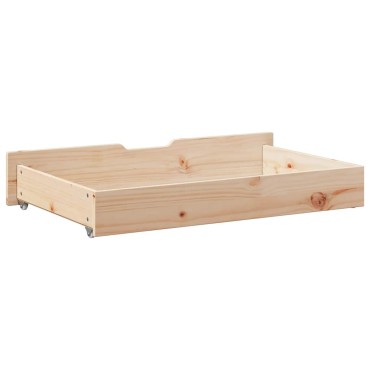 vidaXL Συρτάρια Κρεβατιού με Ροδάκια 2 τεμ. 95x55x17 εκ. Μασίφ Πεύκο