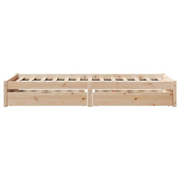vidaXL Σκελετός Κρεβατιού Χωρίς Στρώμα 75x190 εκ Μασίφ Ξύλο Πεύκου
