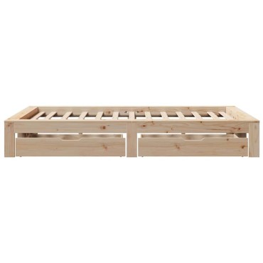 vidaXL Σκελετός Κρεβατιού Χωρίς Στρώμα 120x190 εκ Μασίφ Ξύλο Πεύκου