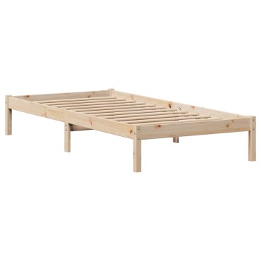 vidaXL Σκελετός Κρεβατιού Χωρίς Στρώμα 90x190cm Μασίφ Ξύλο Πεύκου 1 τεμ. - Μονό