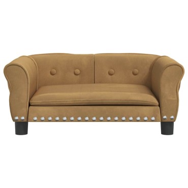 vidaXL Κρεβάτι Σκύλου Καφέ 70 x 45 x 30 εκ. Βελούδινο
