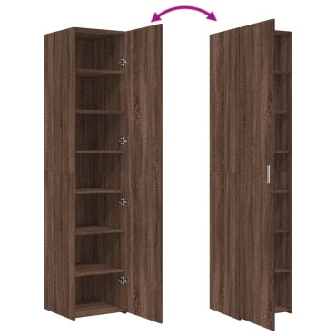 vidaXL Ντουλάπι Καφέ Δρυς 40x42,5x185cm από Επεξεργασμένο Ξύλο 1 τεμ.