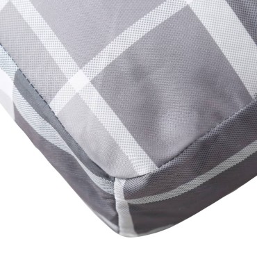 vidaXL Μαξιλάρι Παλέτας Γκρι Καρό 70x40x12cm Υφασμάτινο