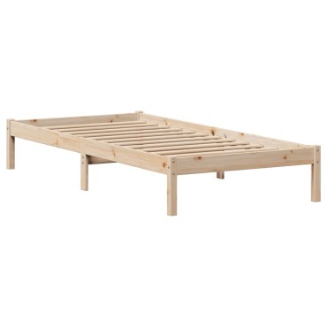 vidaXL Σκελετός Κρεβατιού Χωρίς Στρώμα 90x200cm Μασίφ Ξύλο Πεύκου 1 τεμ. - Μονό