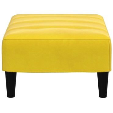 vidaXL Σκαμπό/Υποπόδιο Κίτρινο 77x55x31cm Βελούδινο 1 τεμ.