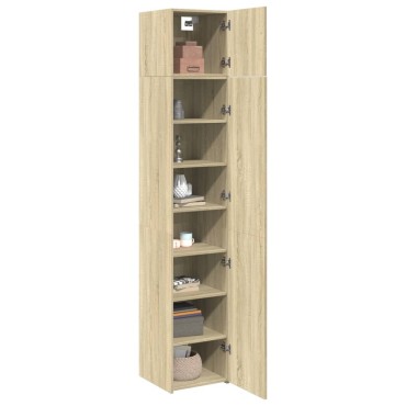 vidaXL Ντουλάπι Αποθήκευσης Στενό Δρυς 40x42,5x225cm Επεξεργ. Ξύλο 1 τεμ.