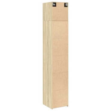 vidaXL Ντουλάπι Αποθήκευσης Στενό Δρυς 40x42,5x225cm Επεξεργ. Ξύλο 1 τεμ.