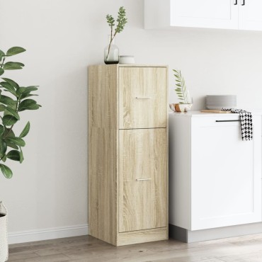 vidaXL Συρταριέρα Γενικής Χρήσης Sonoma Δρυς 40x41x118cm Επεξ. Ξύλο 1 τεμ.