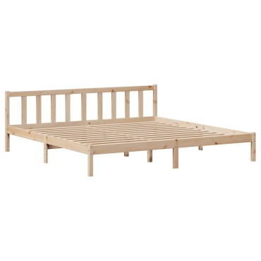 vidaXL Σκελετός Κρεβατιού Χωρίς Στρώμα 180x200cm Μασίφ Ξύλο Πεύκου 1 τεμ. - Διπλό