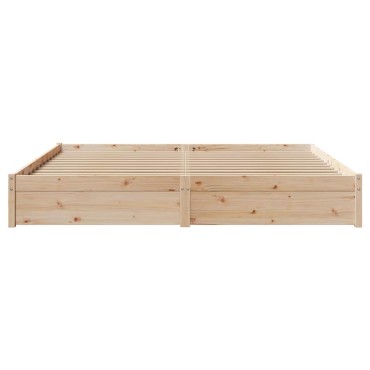 vidaXL Σκελετός Κρεβατιού Χωρίς Στρώμα 180x200cm Μασίφ Ξύλο Πεύκου 1 τεμ. - Διπλό