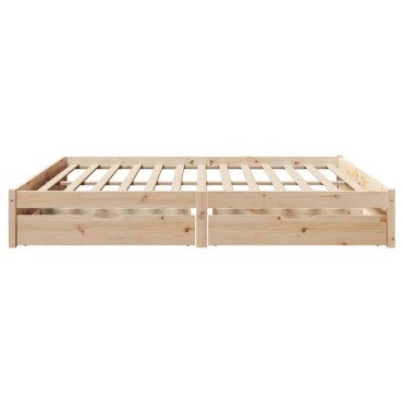 vidaXL Σκελετός Κρεβατιού Χωρίς Στρώμα 180x200cm Μασίφ Ξύλο Πεύκου 1 τεμ. - Διπλό