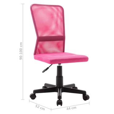 vidaXL Καρέκλα Γραφείου Ροζ 44x52x100cm Διχτυωτό Ύφασμα 1 τεμ.
