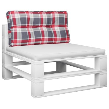 vidaXL Μαξιλάρι Παλέτας Κόκκινο Καρό 70x40x12cm Υφασμάτινο