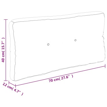 vidaXL Μαξιλάρι Παλέτας Κόκκινο Καρό 70x40x12cm Υφασμάτινο