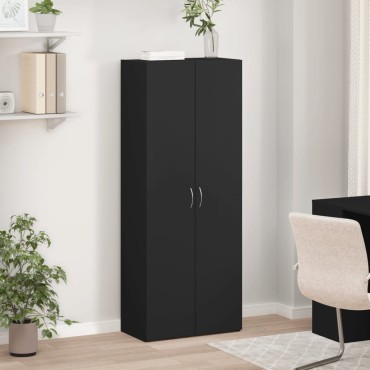 vidaXL Αρχειοθήκη Μαύρη 60x32x153cm από Επεξεργασμένο Ξύλο 1 τεμ.