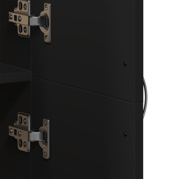 vidaXL Αρχειοθήκη Μαύρη 60x32x153cm από Επεξεργασμένο Ξύλο 1 τεμ.