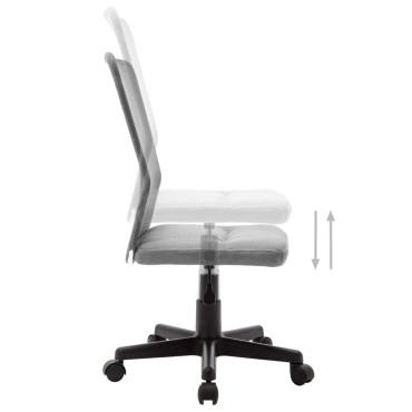 vidaXL Καρέκλα Γραφείου Γκρι 44x52x100cm Διχτυωτό Ύφασμα 1 τεμ.