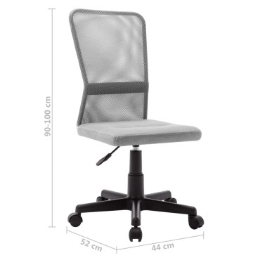 vidaXL Καρέκλα Γραφείου Γκρι 44x52x100cm Διχτυωτό Ύφασμα 1 τεμ.