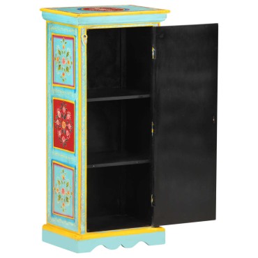 vidaXL Ντουλάπι με Χειροπ. Λεπτομέρειες 40x30x90cm Μασίφ Ξύλο Μάνγκο 1 τεμ.