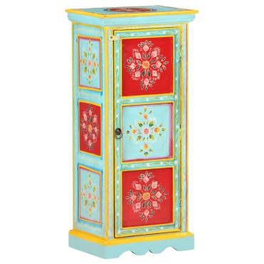 vidaXL Ντουλάπι με Χειροπ. Λεπτομέρειες 40x30x90cm Μασίφ Ξύλο Μάνγκο 1 τεμ.