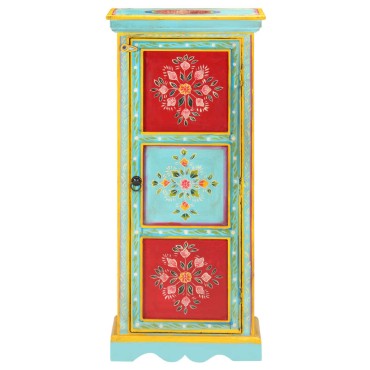 vidaXL Ντουλάπι με Χειροπ. Λεπτομέρειες 40x30x90cm Μασίφ Ξύλο Μάνγκο 1 τεμ.