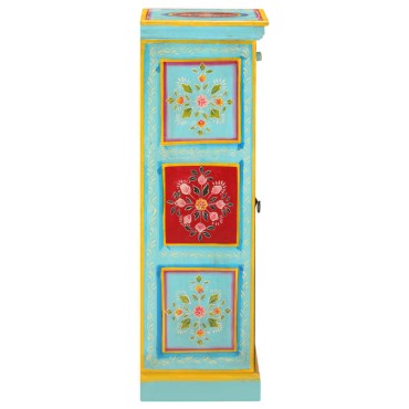 vidaXL Ντουλάπι με Χειροπ. Λεπτομέρειες 40x30x90cm Μασίφ Ξύλο Μάνγκο 1 τεμ.