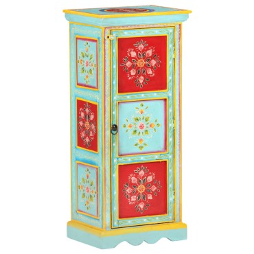 vidaXL Ντουλάπι με Χειροπ. Λεπτομέρειες 40x30x90cm Μασίφ Ξύλο Μάνγκο 1 τεμ.
