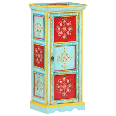 vidaXL Ντουλάπι με Χειροπ. Λεπτομέρειες 40x30x90cm Μασίφ Ξύλο Μάνγκο 1 τεμ.