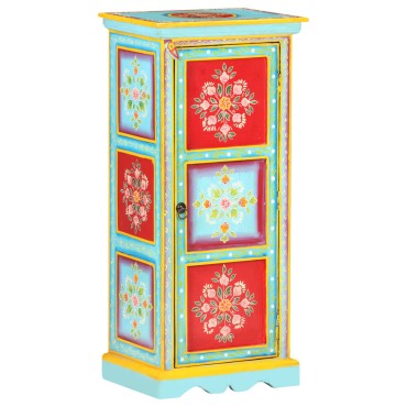 vidaXL Ντουλάπι με Χειροπ. Λεπτομέρειες 40x30x90cm Μασίφ Ξύλο Μάνγκο 1 τεμ.