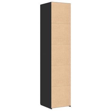 vidaXL Ντουλάπι Μαύρο 40x42,5x185cm από Επεξεργασμένο Ξύλο 1 τεμ.