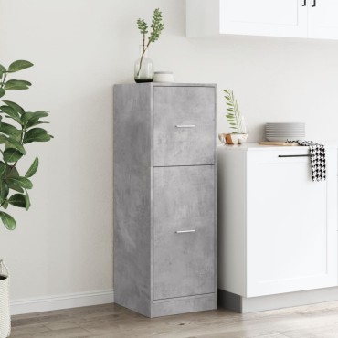 vidaXL Συρταριέρα Γενικής Χρήσης Γκρι Σκυρ.40x41x118cm Επεξ. Ξύλο 1 τεμ.