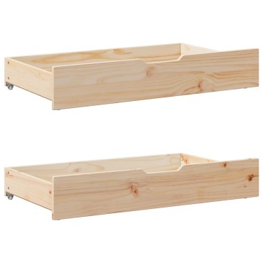 vidaXL Σκελετός Κρεβατιού Χωρίς Στρώμα 140x200cm Μασίφ Ξύλο Πεύκου 1 τεμ. - Διπλό