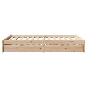 vidaXL Σκελετός Κρεβατιού Χωρίς Στρώμα 120x200cm Μασίφ Ξύλο Πεύκου 1 τεμ. - Μονό
