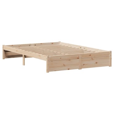 vidaXL Σκελετός Κρεβατιού Χωρίς Στρώμα 120x200cm Μασίφ Ξύλο Πεύκου 1 τεμ. - Μονό