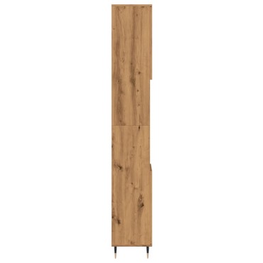 vidaXL Ντουλάπι μπάνιου Δρυς τεχνίτης 30x30x190cm Κατασκευασμένο ξύλο