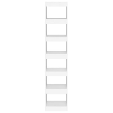 vidaXL Βιβλιοθήκη/Διαχωριστικό Χώρου Λευκό 40x30x198cm Επεξ. Ξύλο 1 τεμ.